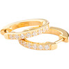 Diamond Hoop Earrings, Gold - Earrings - 1 - thumbnail