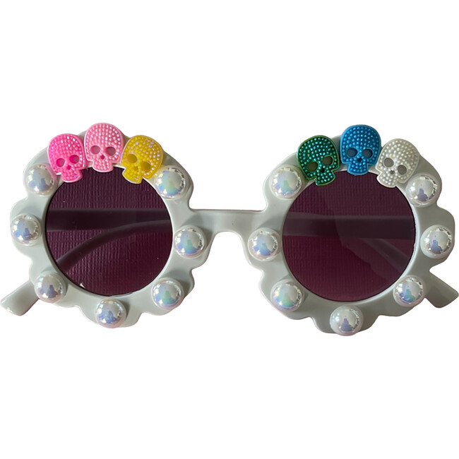 Skullfest Cami Flower Sunnies, White