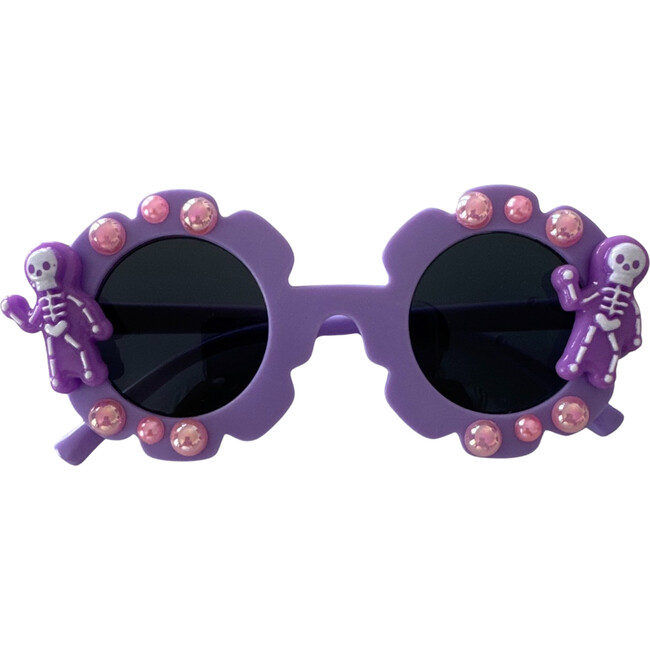 Purple Skeleton Cami Flower Sunnies, Purple