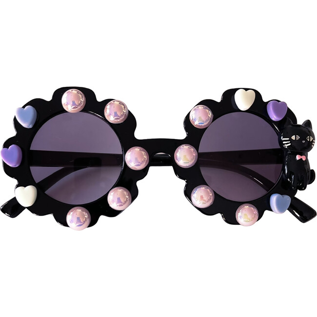 Black Kitty Cami Flower Sunnies, Black