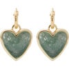 Women's Lovey Huggies, Green Aventurine - Earrings - 1 - thumbnail