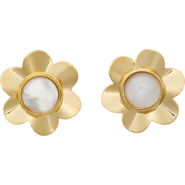 Women's Colette Earring, White/Pearl