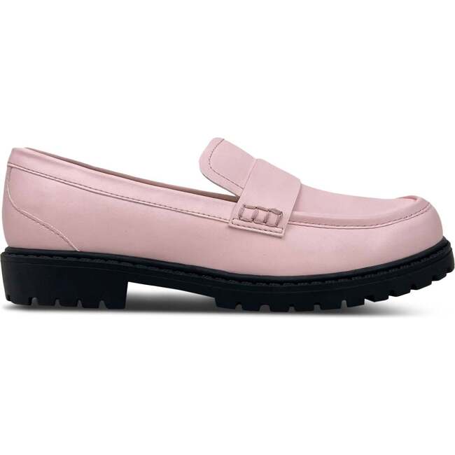 Miss Lydia Block Heel Lug Sole Loafer, Pink