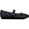 Miss Sadie Bow Round Toe Rubber Sole Ballet Flats, Black Studs - Flats - 1 - thumbnail