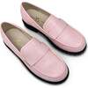 Miss Lydia Block Heel Lug Sole Loafer, Pink - Loafers - 3