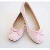 Miss Sadie Bow Round Toe Rubber Sole Ballet Flats, Pink - Flats - 4