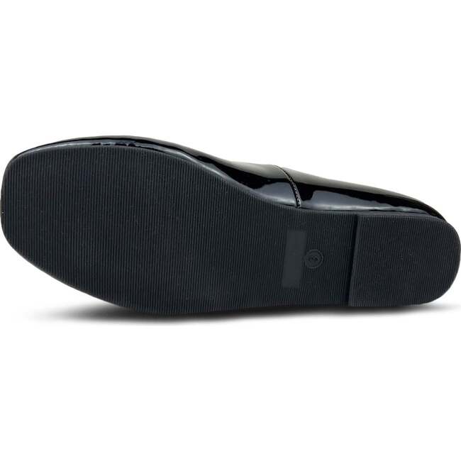 Miss Mary Jane Double Buckle Straps Rubber Sole Flats, Black Patent - Mary Janes - 4