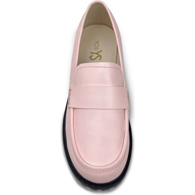 Miss Lydia Block Heel Lug Sole Loafer, Pink - Loafers - 5