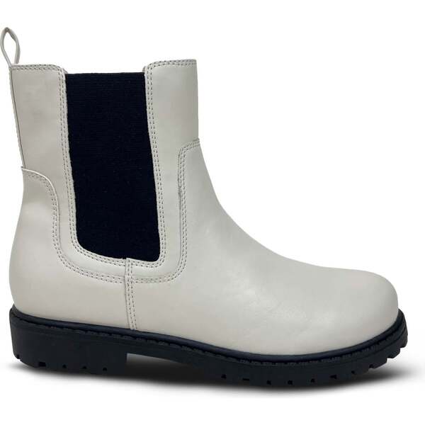 Miss Chelsea Round Toe Lug Sole Boot, Bone - Yosi Samra