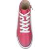 Miss Hannah Round Toe High-Top Lace-Up Sneaker, Hot Pink - Sneakers - 7