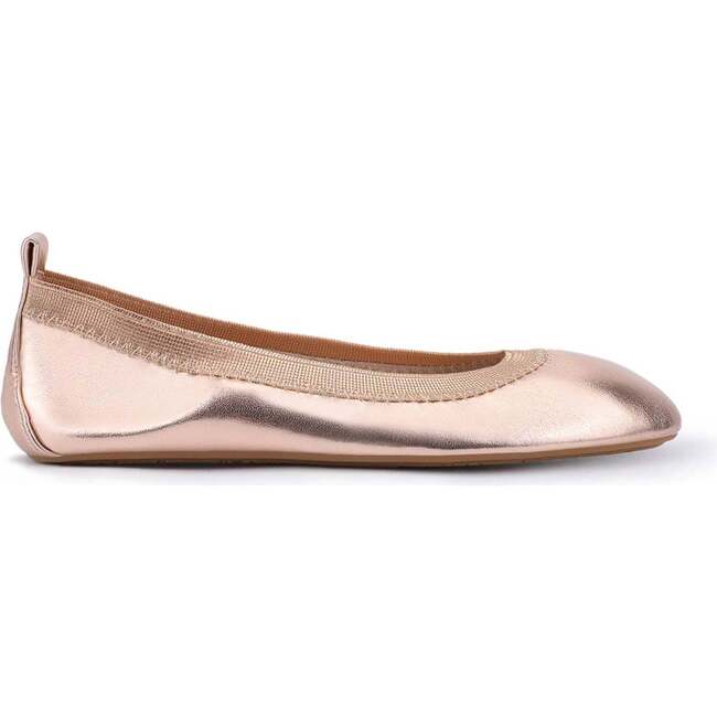 Miss Samara Elastic Top Slip-On Ballet Flats, Rose Gold