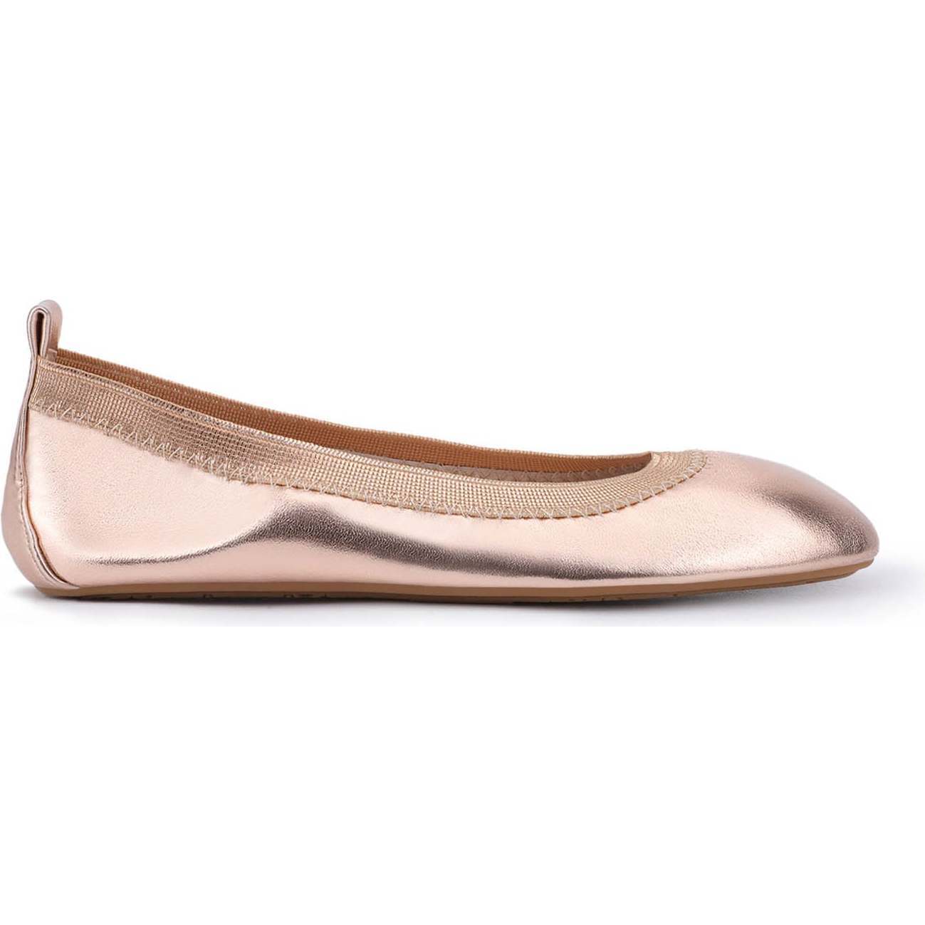 Miss Samara Elastic Top Slip-On Ballet Flats, Rose Gold - Flats - 1