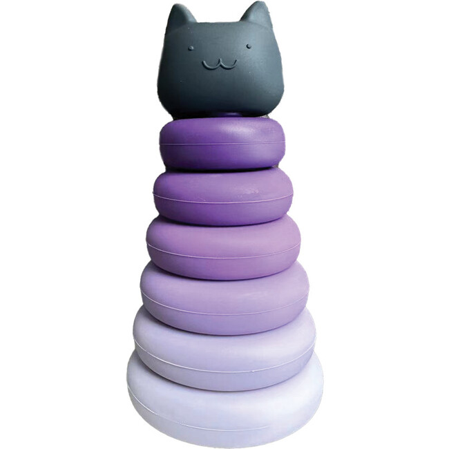 Lucy's Room Silicone Halloween Stacking Cats Play Set Purple/Black