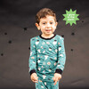 Boo Crew Glow-in-the-Dark Halloween Two-Piece Bamboo Long Sleeve Kids Pajama Pants Set Green/Multi - Pajamas - 3