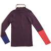 Patchwork Ribbed Turtleneck, Prune Mix - Shirts - 2