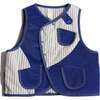 Malok Padded Patchwork Vest, Breton Mix - Vests - 1 - thumbnail