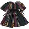 Gwenn Patchwork Ribbon Tie Frock, Rainbow - Dresses - 1 - thumbnail