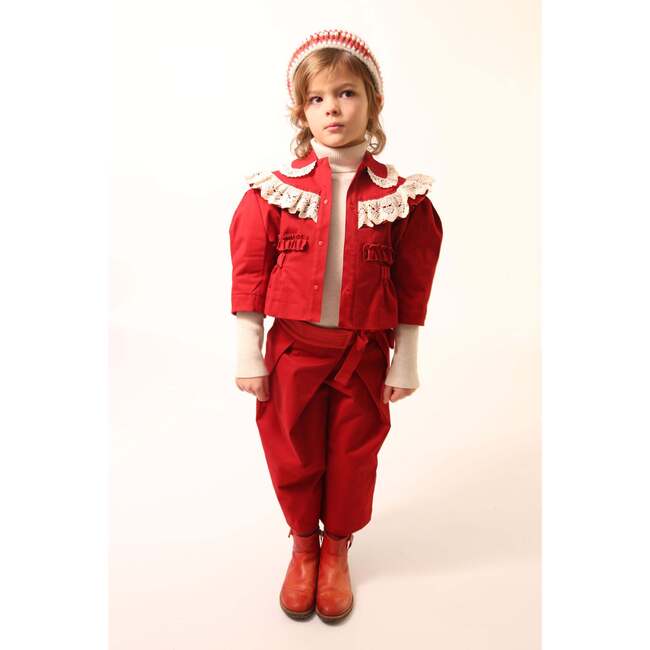 Gwenn Collared Topper, Rouge - Jackets - 4