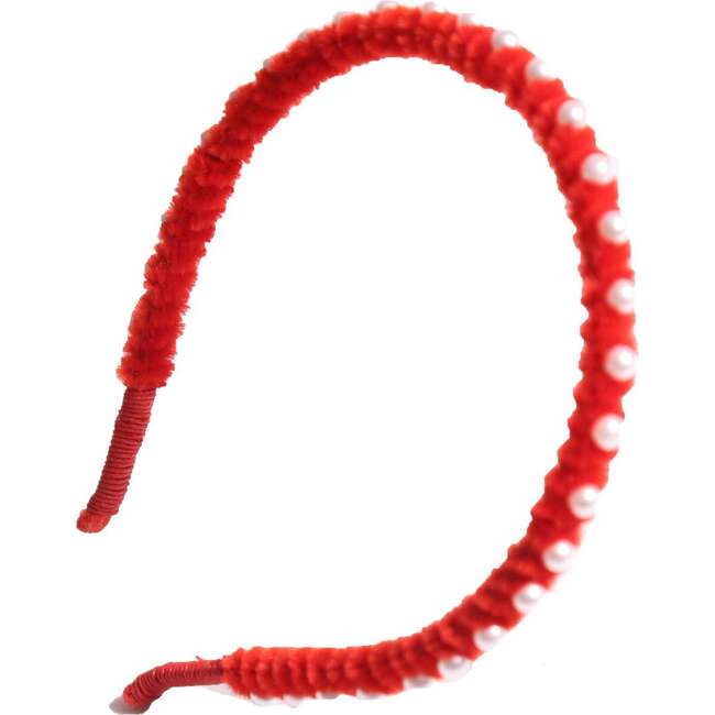 Gwenn Chennille Headband, Rouge