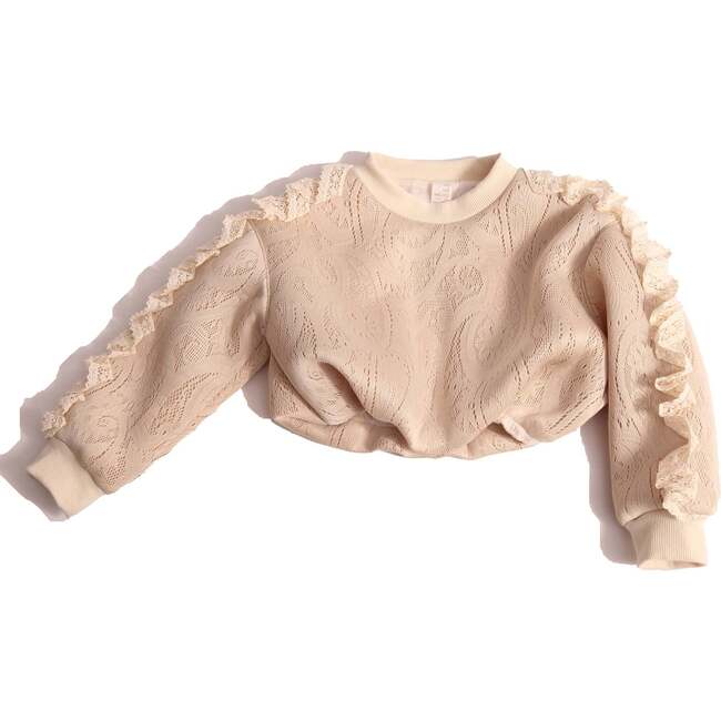 Gael Ruffled Lace Pullover, Opal