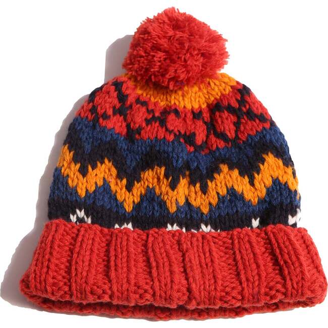 Fair Isle Toque, Rouge Mix