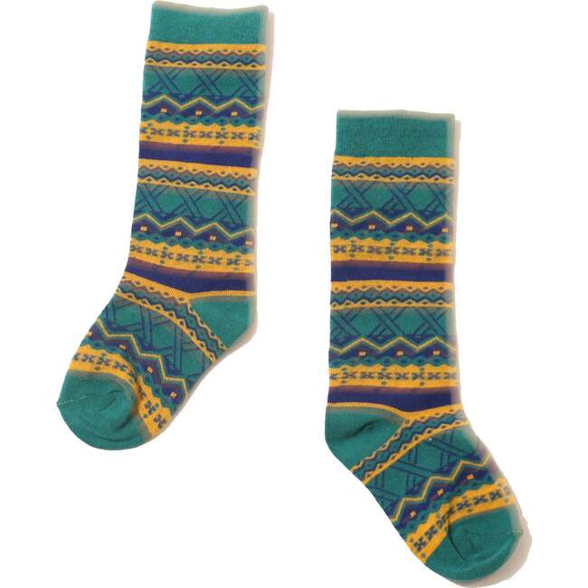 Fair Isle Knee Socks, Breton Mix