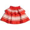 Brittany Smocked Tiered Skirt, Rouge - Skirts - 1 - thumbnail