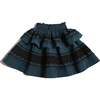 Brittany Smocked Tiered Skirt, Celtic - Skirts - 1 - thumbnail