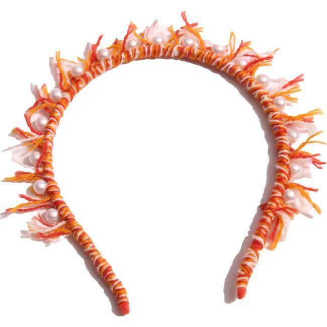 Aela Fringe Headband, Rouge Mix