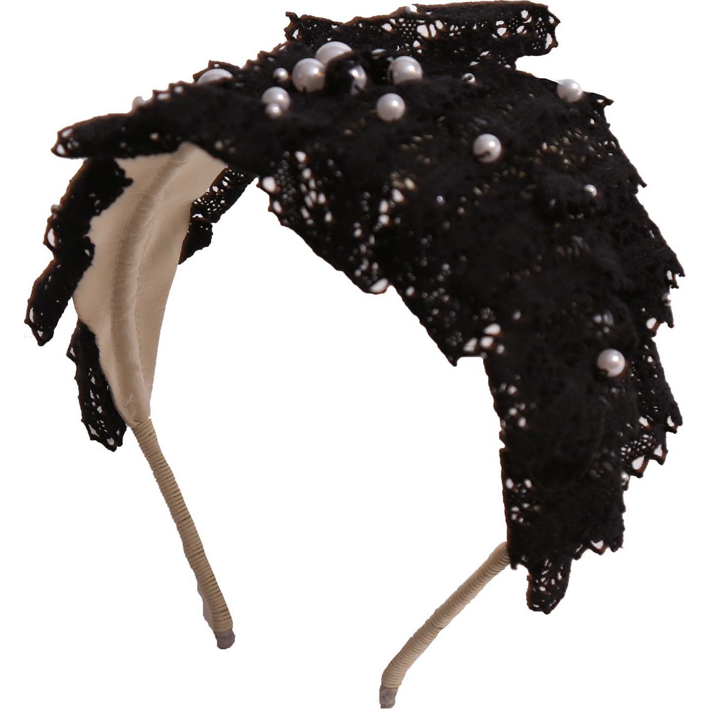 Gael Scrolled Lace Tiara, Kohl - Hair Accessories - 1