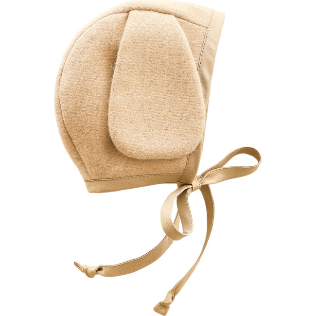 Golden Puppy Wool Bonnet, Tan