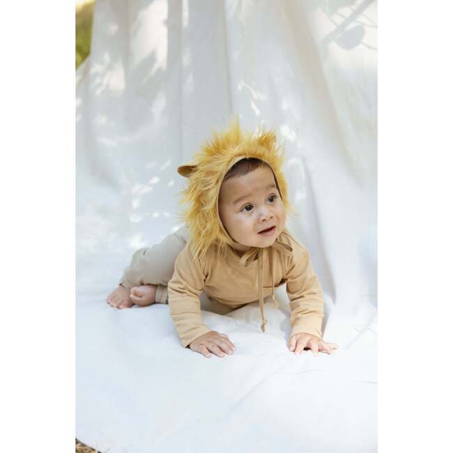 Mighty Lion Wool Bonnet, Tan - Hats - 5