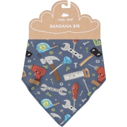 Happy Toolbox Bandana Bib, Dark Blue