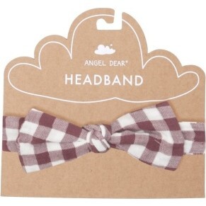 Gingham Plum Headband, Plum