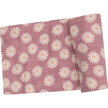 Daisy Dynamo Swaddle Blanket, Rose