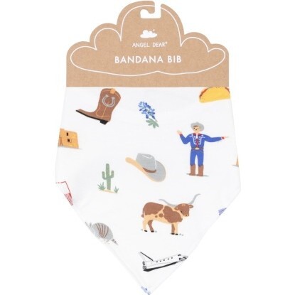 Texas Bandana Bib, Ivory