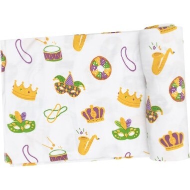 Mardi Gras Swaddle Blanket, Purple