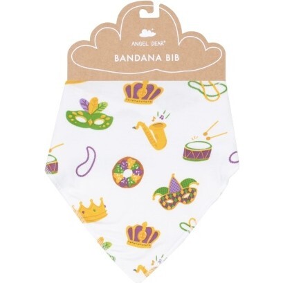 Mardi Gras Bandana Bib, Purple