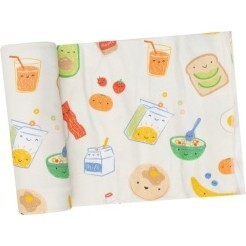 Breakfast Time Swaddle Blanket, Multi