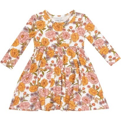 Ambers Floral Twirly L/S Dress, Multi