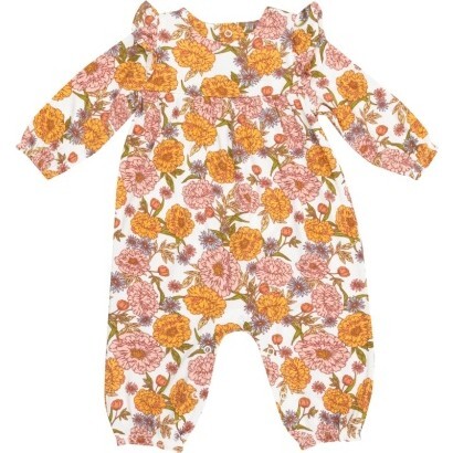 Ambers Floral Ruffle Sleeve Romper, Multi