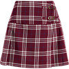 The Women's Inola Plaid Buckle Pleat Mini Skirt, Berry Wallace - Skirts - 1 - thumbnail