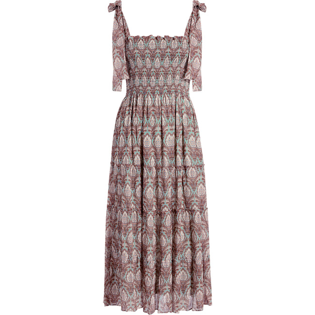 The Women's Ellie Ribbon Tie Strap A-Line Nap Dress, Sage Pinecone