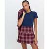 The Women's Inola Plaid Buckle Pleat Mini Skirt, Berry Wallace - Skirts - 2