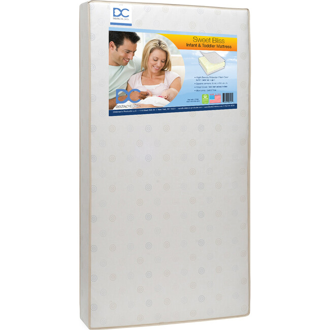 Sweet Bliss Dual Sided Crib and Toddler Mattress, White