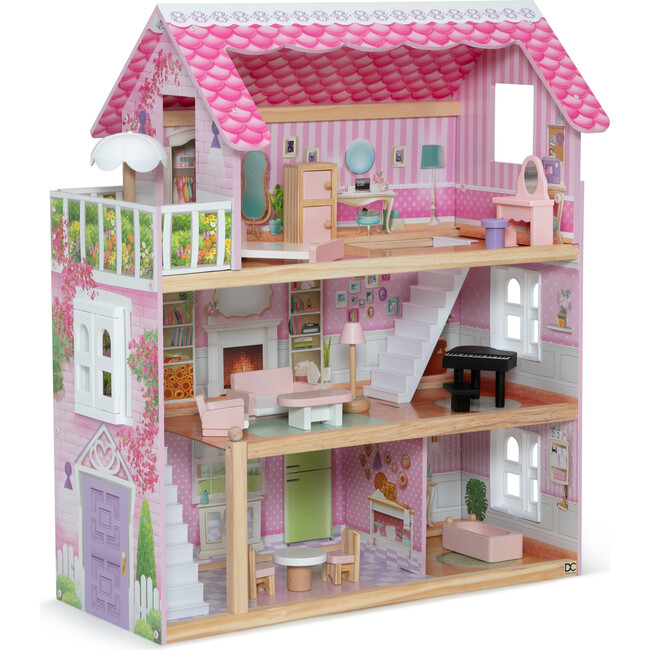 Little Gem 3-Story Dollhouse with 16 Accessories – Fits 5" Dolls - Dollhouses - 1