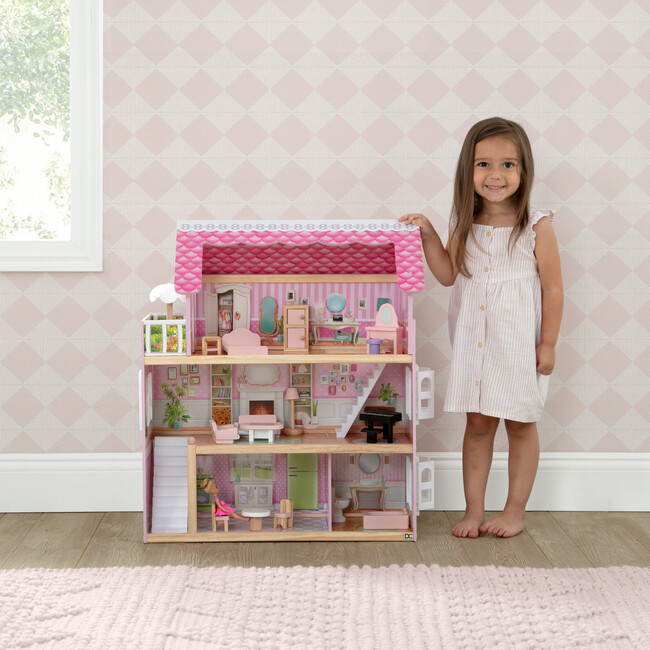 Little Gem 3-Story Dollhouse with 16 Accessories – Fits 5" Dolls - Dollhouses - 2