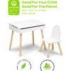 Ollie Lift-Top Desk and Chair Set for Toddlers & Up, Bianca White - Desks - 3