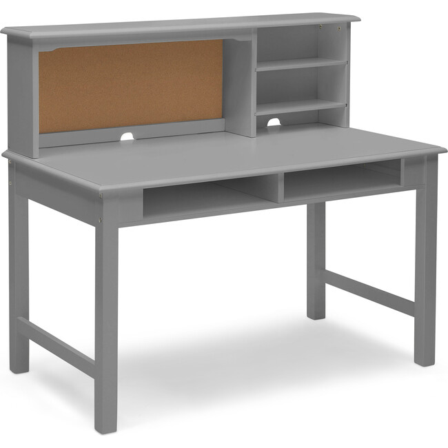 Kids' Wood Desk with Hutch & Chair, Grey - Desks - 8