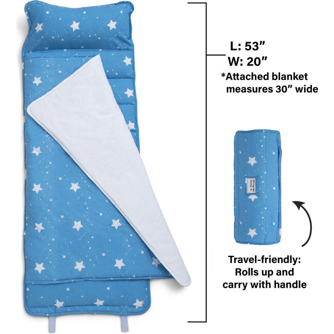 Nap Mat with Pillow and Blanket, Blue - Sleepbags - 4